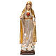The Immaculate Heart of Mary in wood of Valgardena in antique gold with silver mantle s1