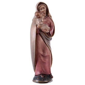 Madonna classica legno Valgardena colori ad acqua