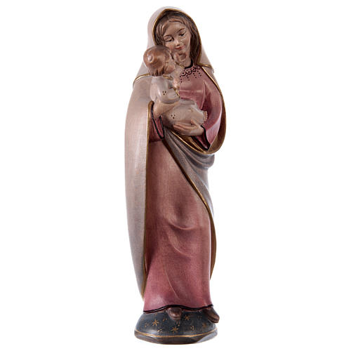 Madonna classica legno Valgardena colori ad acqua 1