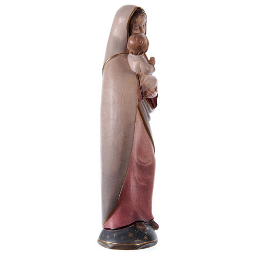 Our Lady classic model in wood of Valgardena painted with water colours 4