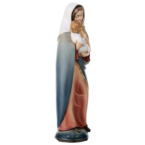 Statue Gottesmutter mit Kind klassisch bemalten Grödnertal Holz 5