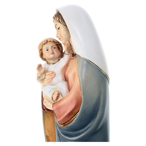 Statue Gottesmutter mit Kind klassisch bemalten Grödnertal Holz 6