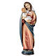 Statue Gottesmutter mit Kind klassisch bemalten Grödnertal Holz s1