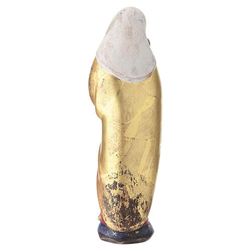 Our Lady classic model in wood of Valgardena with pure gold mantle 6