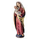 Vierge classique bois Val Gardena robe or massif s1