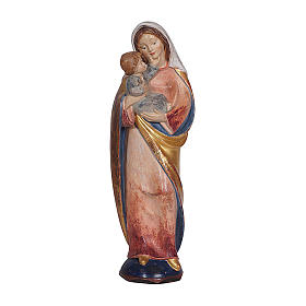 Our Lady classic model in wood of Valgardena finished in gold with silver mantle
