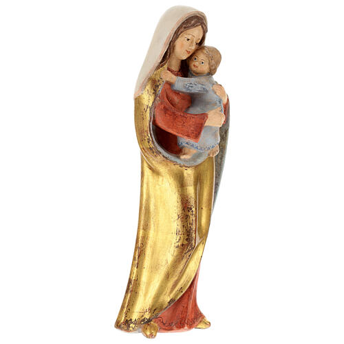 Nossa Senhora da Esperança madeira Val Gardena capa ouro maciço 5