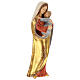 Nossa Senhora da Esperança madeira Val Gardena capa ouro maciço s5