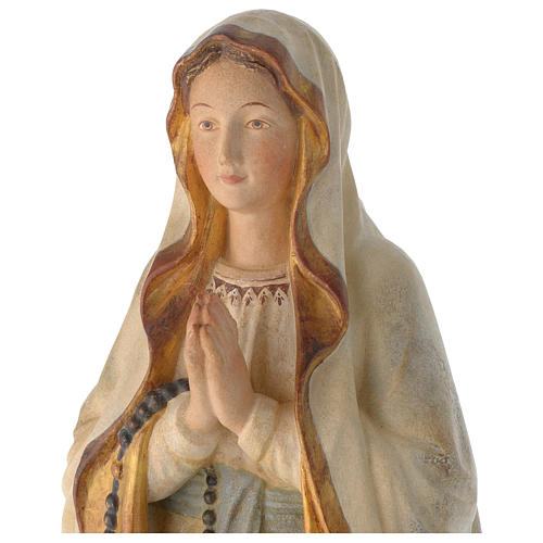Madonna di Lourdes legno Valgardena antico oro zecchino 2