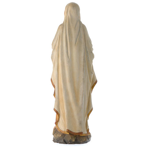 Madonna di Lourdes legno Valgardena antico oro zecchino 6