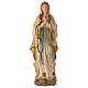 Madonna di Lourdes legno Valgardena antico oro zecchino s1