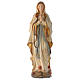 Madonna z Lourdes drewno Val Gardena antyczne czyste złoto s1