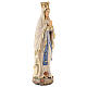 Virgen de Lourdes con corona madera Val Gardena pintada s4
