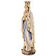 Madonna di Lourdes con corona legno Valgardena dipinta s3