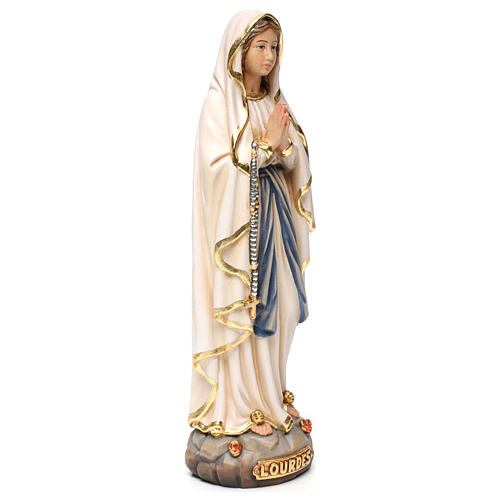 Virgen de Lourdes new madera Val Gardena pintada 4