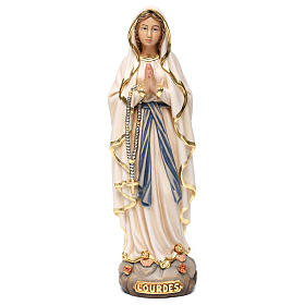 Madonna di Lourdes new legno Valgardena dipinta