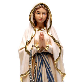 Nossa Senhora de Lourdes new com coroa madeira Val Gardena pintada