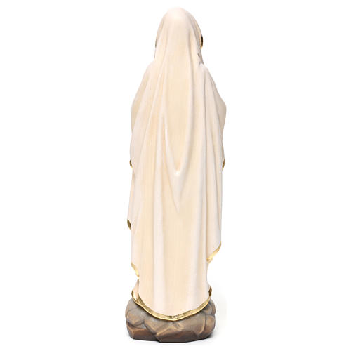 Nossa Senhora de Lourdes new com coroa madeira Val Gardena pintada 5