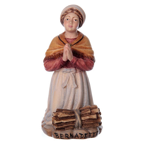 Bernadette Soubirous in painted wood of Valgardena 1