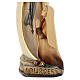 Our Lady of Lourdes with Bernardette stylized statue in painted wood of Valgardena s4