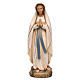 Stilisierte Gottesmutter von Lourdes bemalten Grödnertal Holz s1