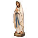 Virgen de Lourdes estilizada madera Val Gardena pintada s3