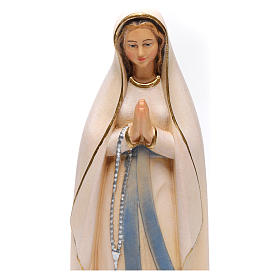 Nossa Senhora de Lourdes estilizada madeira Val Gardena pintada