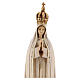 Wooden statue of Our Lady of Fatima Capelinha with crown in natural wood of Valgardena s2