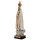 Wooden statue of Our Lady of Fatima Capelinha with crown in natural wood of Valgardena s3