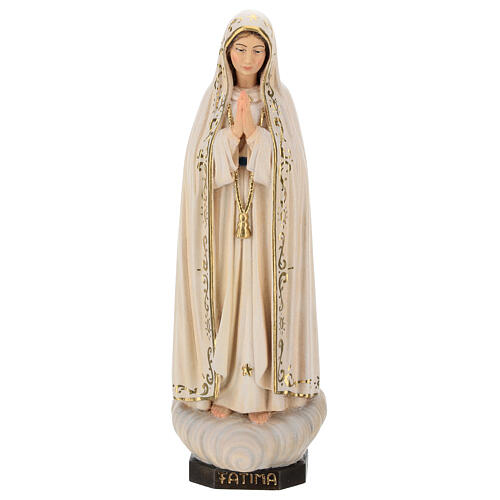 Virgen de Fátima Capelinha madera Val Gardena pintada 1