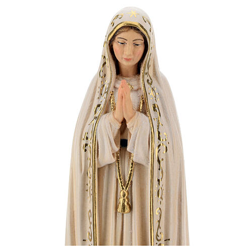Virgen de Fátima Capelinha madera Val Gardena pintada 2
