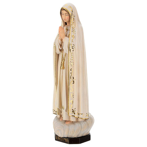 Madonna di Fatima Capelinha legno Valgardena dipinta 3
