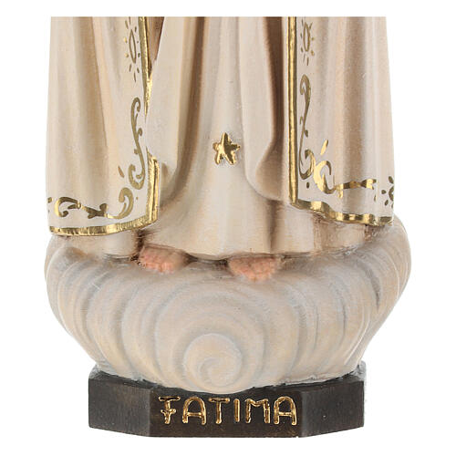 Madonna di Fatima Capelinha legno Valgardena dipinta 4