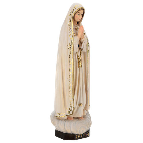 Madonna di Fatima Capelinha legno Valgardena dipinta 5