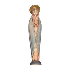 Our Lady of Fatima stylized painted with water colours in wood of Valgardena
