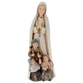Madonna di Fatima stilizzata legno Valgardena dipinta