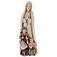 Madonna di Fatima stilizzata legno Valgardena dipinta s1
