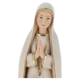 Our Lady of Fatima stylized in natural wood of Valgardena