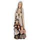 Our Lady of Fatima stylized in natural wood of Valgardena s1