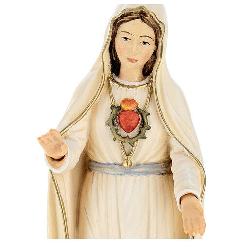 Virgen de Fátima 5. Aparición madera Val Gardena pintada 2