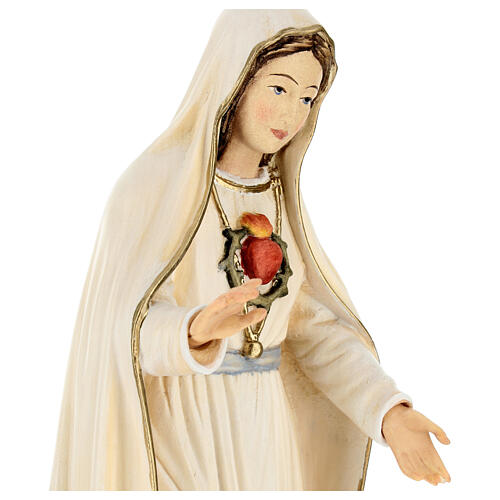 Virgen de Fátima 5. Aparición madera Val Gardena pintada 6