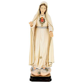 Notre-Dame de Fatima 5ème apparition bois Val Gardena peint
