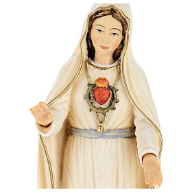 Madonna di Fatima 5. Apparizione legno Valgardena dipinta