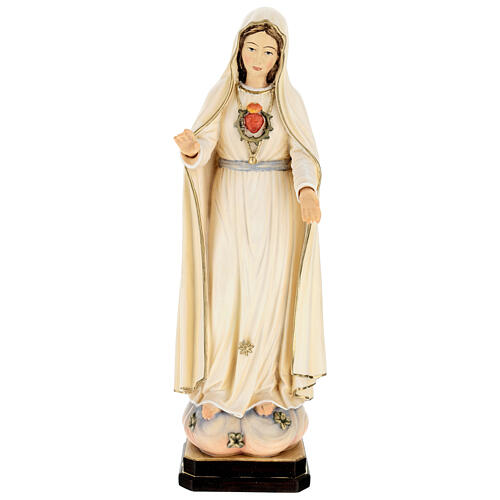 Madonna di Fatima 5. Apparizione legno Valgardena dipinta 1