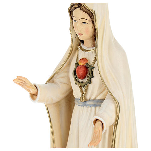 Madonna di Fatima 5. Apparizione legno Valgardena dipinta 4
