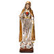 Notre-Dame de Fatima 5ème apparition bois Val Gardena or massif robe argentée s1