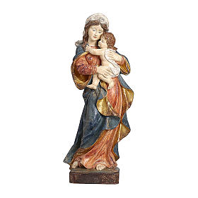 Madonna of Alpbach in wood, antiqued gold, Val Gardena