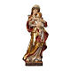 Madonna of Alpbach in wood, golden finish and silver cape, Val Gardena s1