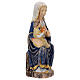 Virgen Mariazell sentada madera Val Gardena oro de tíbar antiguo s4