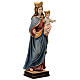 Virgen con niño y corona madera Val Gardena pintada s5